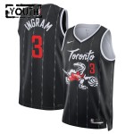 Maillot NBA Toronto Raptors Brandon Ingram Nike 2025-26 City Edition Noir Swingman - Enfant